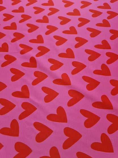 Heart Print Cotton Fabric