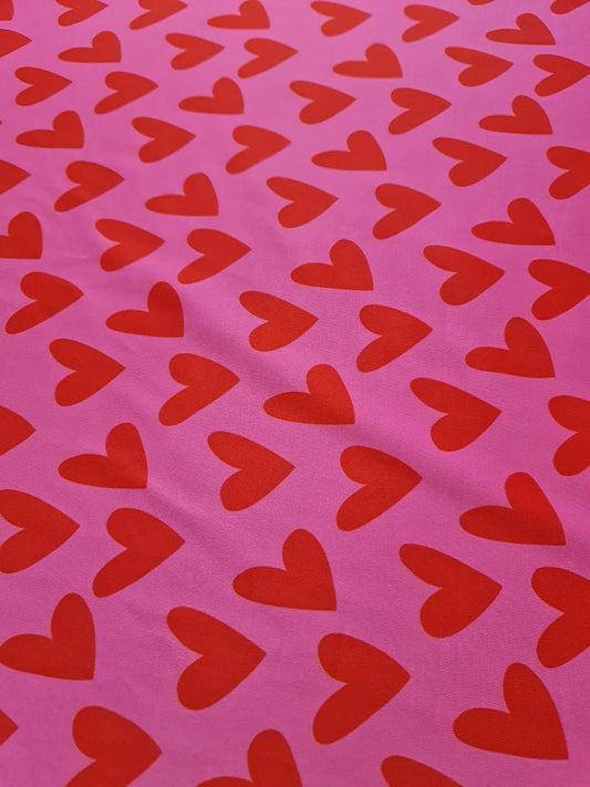 Heart Print Cotton Fabric