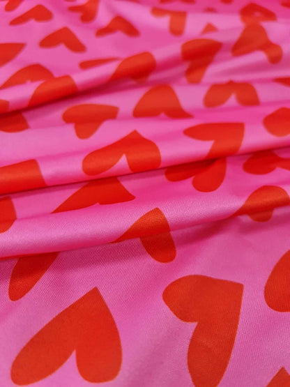Heart Print Cotton Fabric