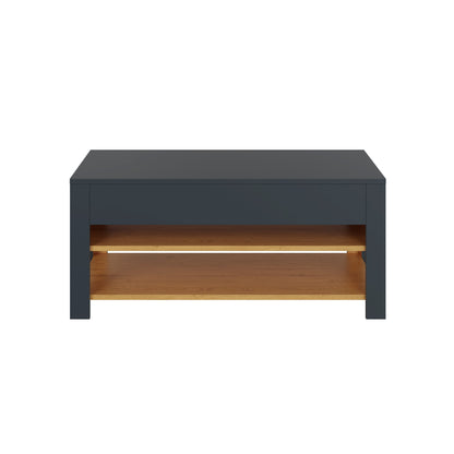 Leon Coffee Table Grey 1 Shelf