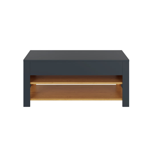 Leon Coffee Table Grey 1 Shelf