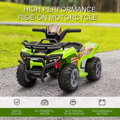Kids Ride-on Four Wheeler ATV Car with Real Working Headlights for 18-36M