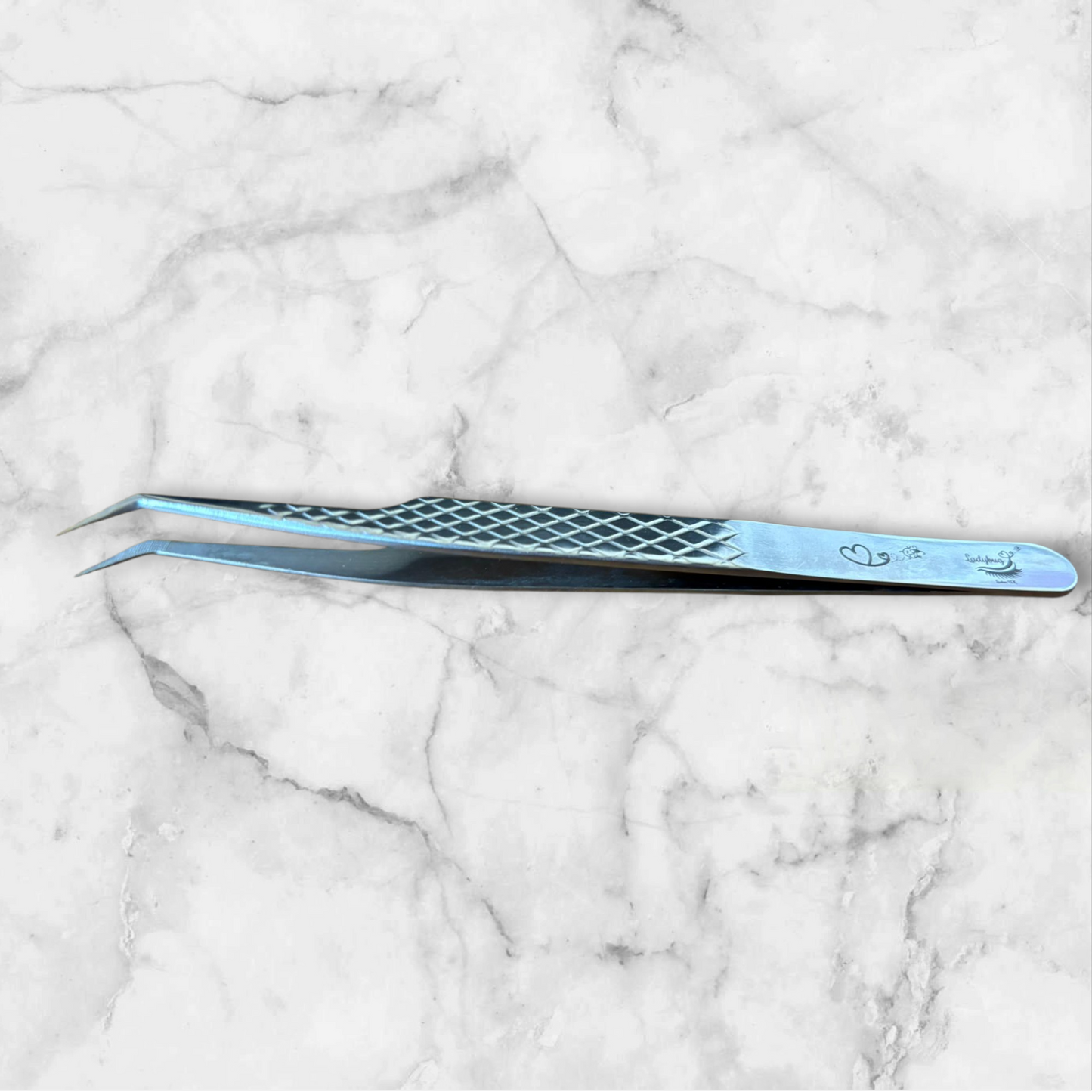 New Style 45 Degree Fibre Grip Tweezers – Versatile for Isolation & Fans