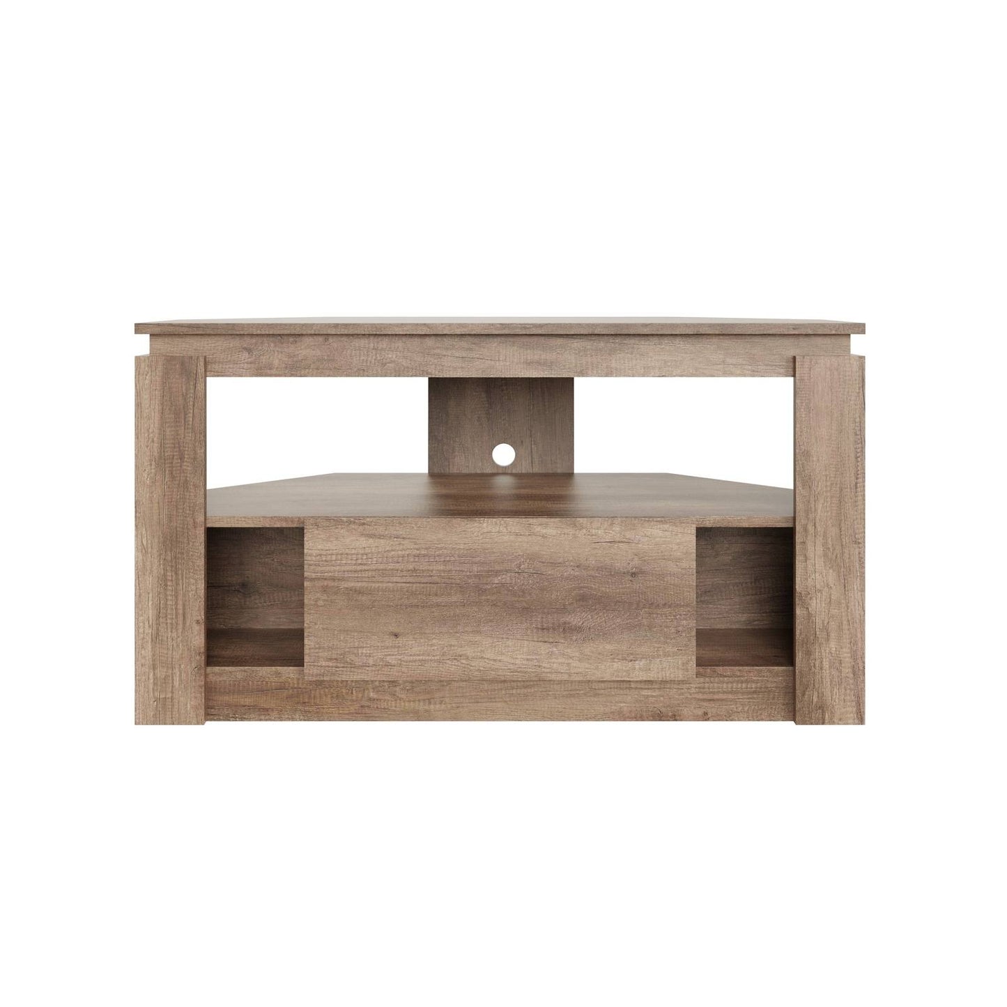 Canyon Corner Corner TV Unit Grey Oak 1 Shelf 1 Drawer