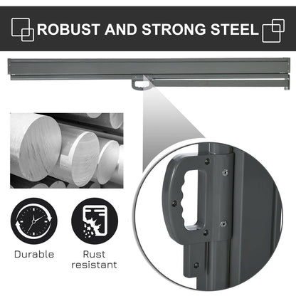 Retractable Sun Side Awning Screen Fence Patio Garden Wall Balcony Screening Panel Outdoor Blind Privacy Divider 3x1.6M