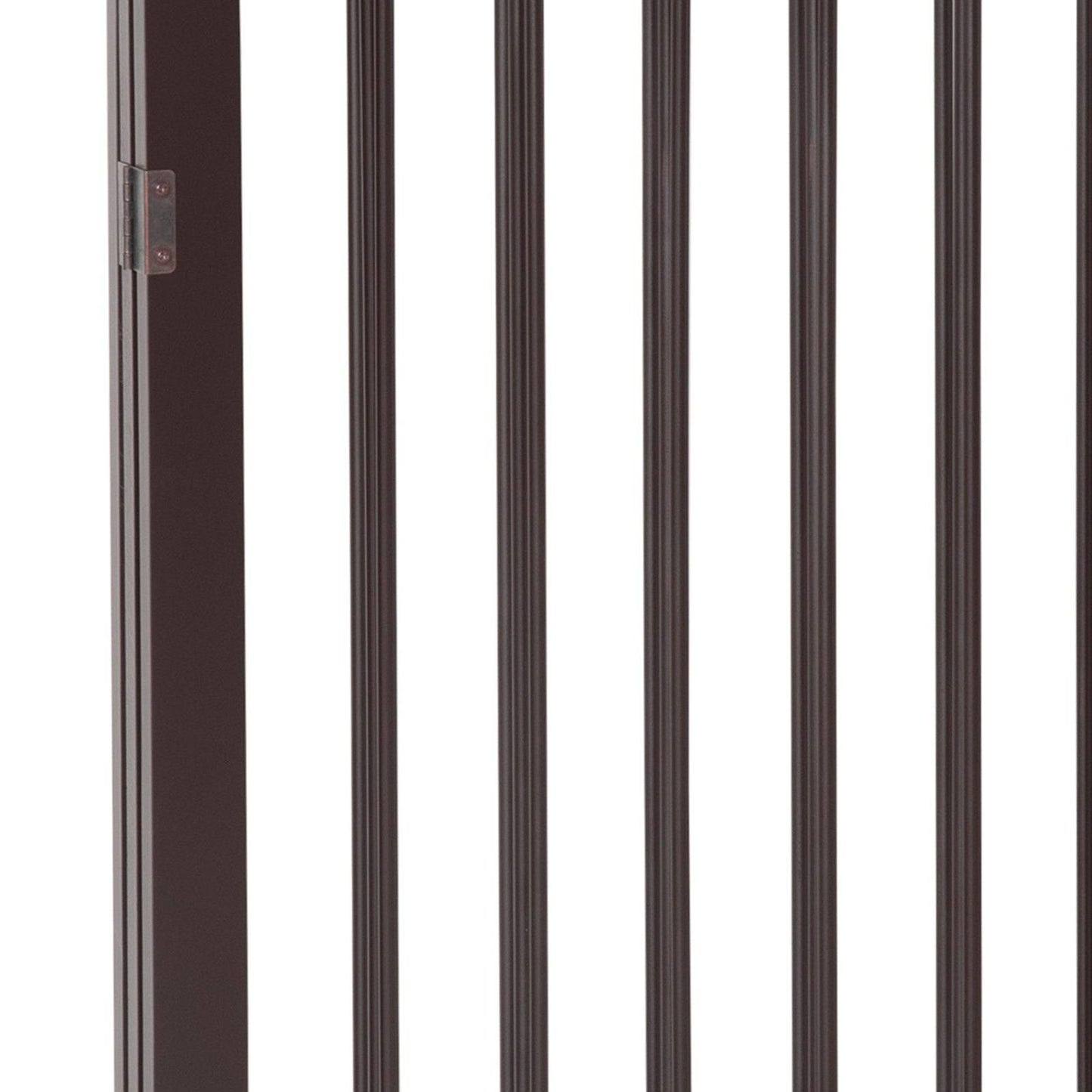 PawHut Pet Gate 160L×1.2D×76H cm Free Standing Folding Pet/Child Safety Fence-Dark Brown