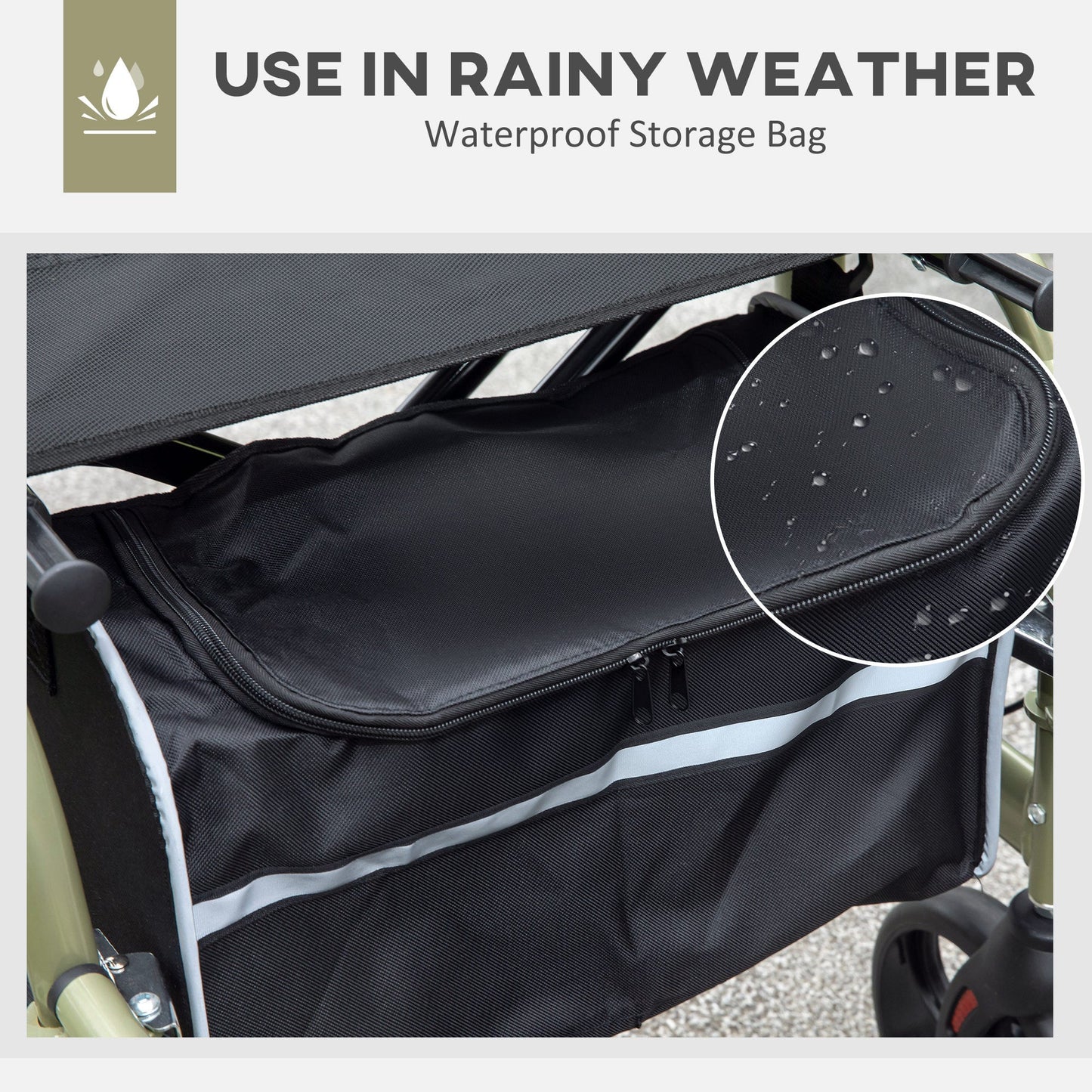 HOMCOM 2 in 1 Wheelchair & Folding Rollator Walker Combo, Yellow-green