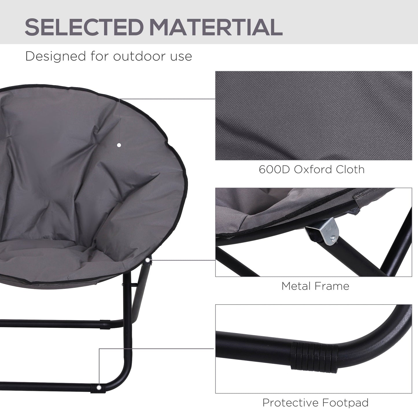 Folding Saucer Moon Chair