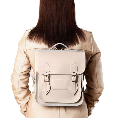 Handmade Leather City Backpack - Iced Coffee