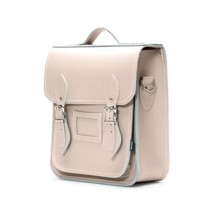 Handmade Leather City Backpack - Iced Coffee