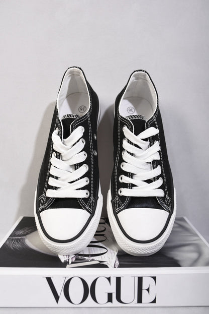 Platform Low Top Lace Up Trainers