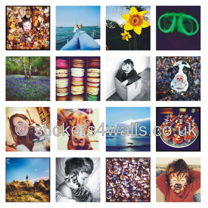 Personalised 12 Photo Instagram Style Wall Poster