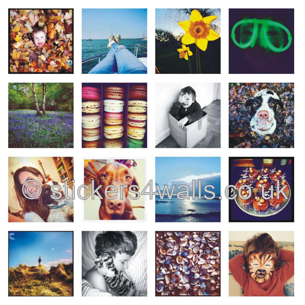 Personalised 12 Photo Instagram Style Wall Poster