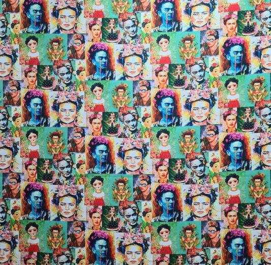 Frida Khalo Upholstery Fabric - Digital Print Fabric