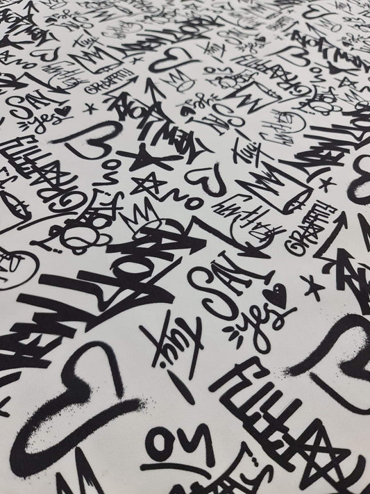 Graffiti Pattern Activewear Fabric