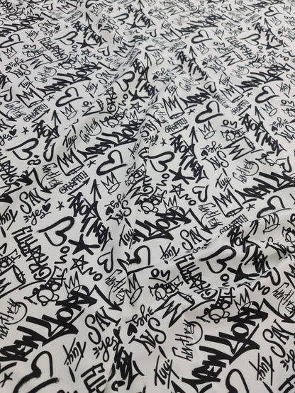 Graffiti Pattern Activewear Fabric