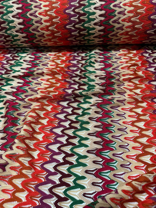Zigzag Knit Jersey Fabric