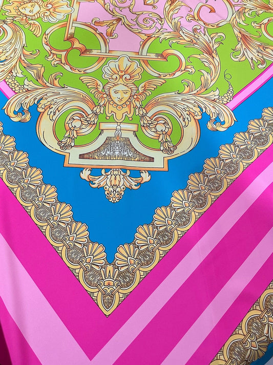 Baroque Pink Silky Crepe Fabric