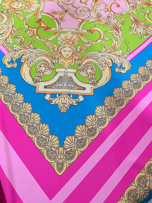 Baroque Pink Silky Crepe Fabric