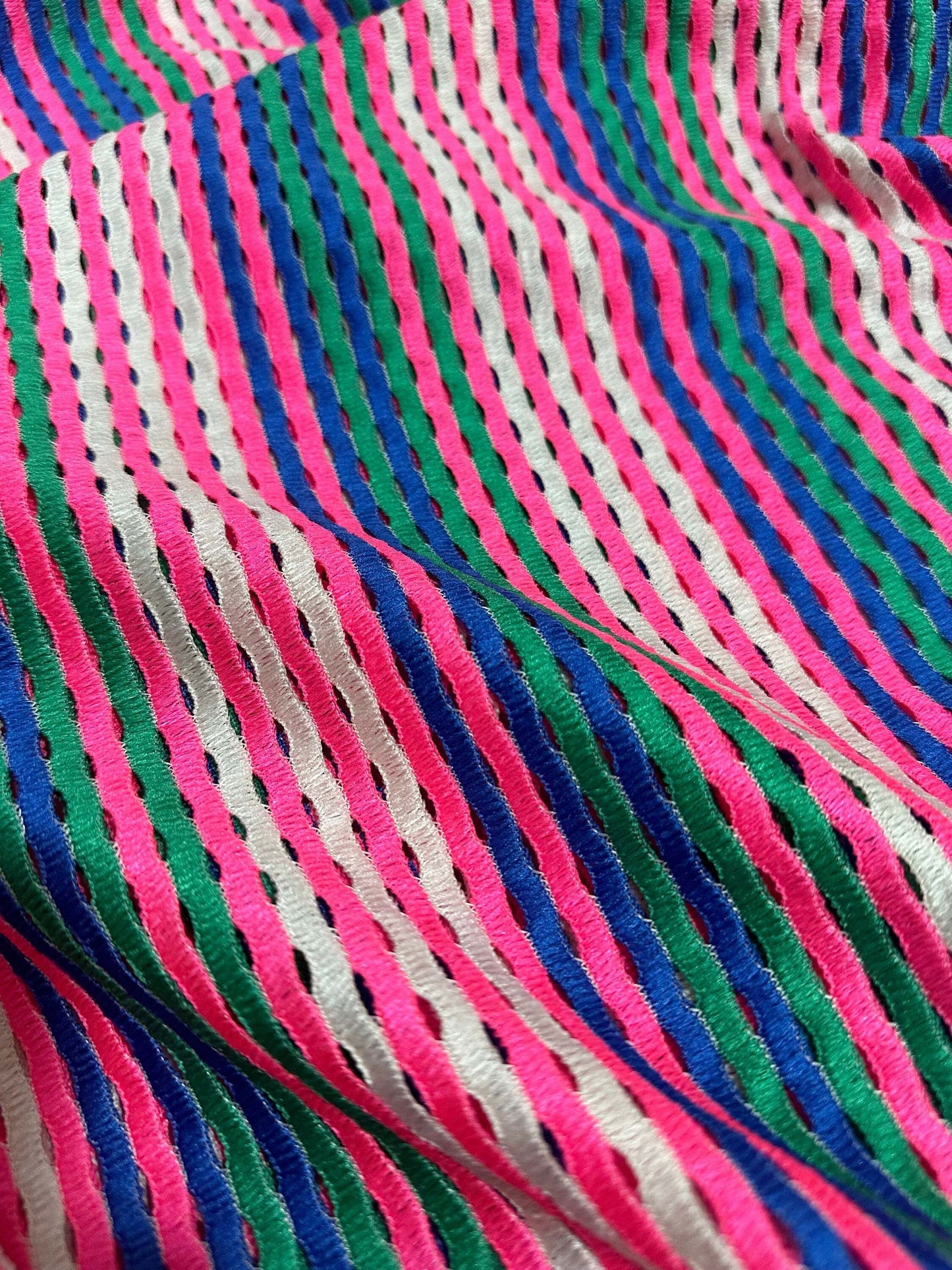 Pink Striped Knit Jersey Fabric