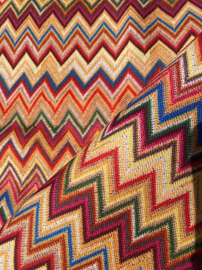 Zigzag Chevron Upholstery Fabric – Fabric by Metre, Multiple Options for Sewing & Dressmaking