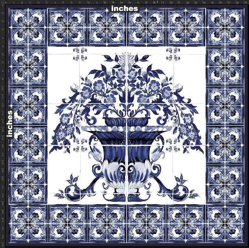 Majolica Floral Upholstery Fabric – Multiple Fabric Options, Sold by Metre