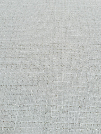 White Sparkling Tweed Fabric