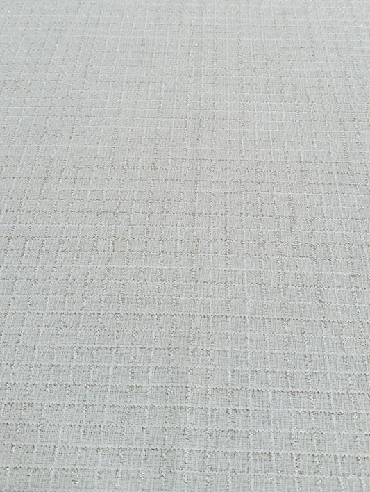 White Sparkling Tweed Fabric