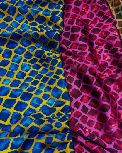 Vibrant Brick-Style Fabric