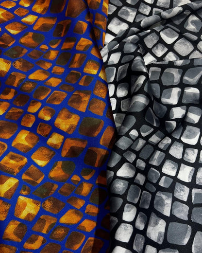 Vibrant Brick-Style Fabric