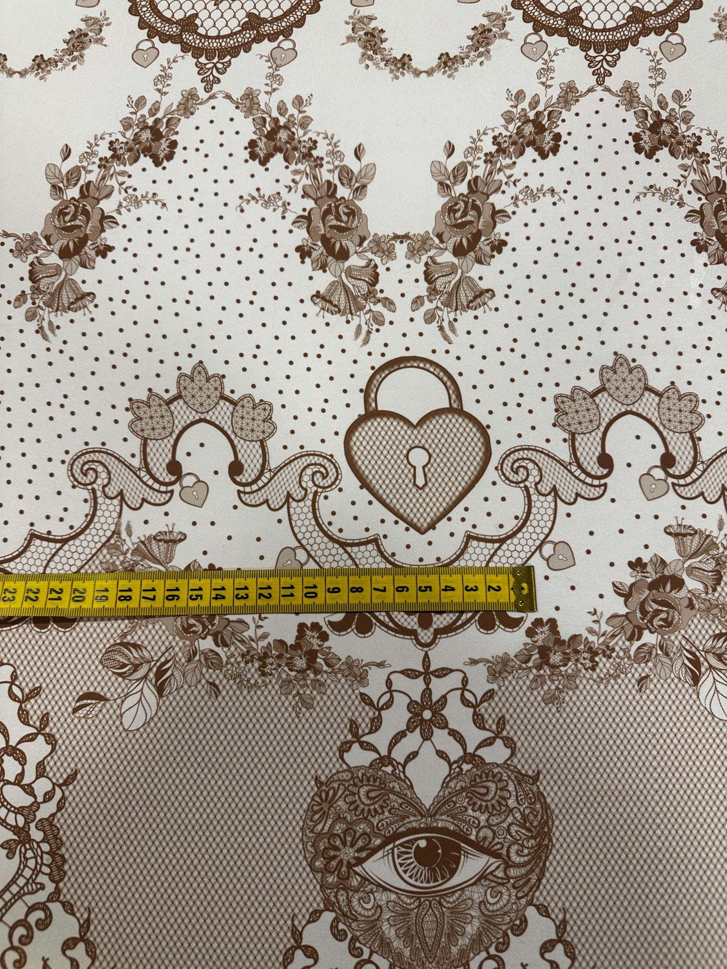 Vintage Floral Lace Fabric – Custom Printed Fabric on Satin, Crepe, Spandex or Chiffon