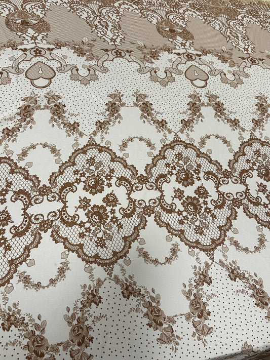 Vintage Floral Lace Fabric