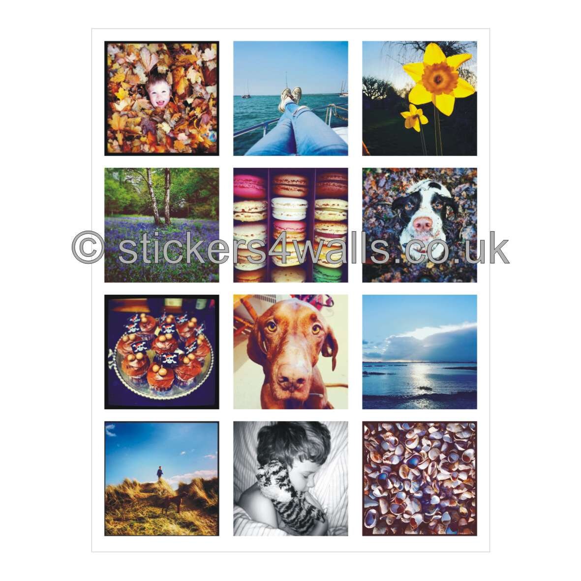 Personalised 12 Photo Instagram Style Wall Poster
