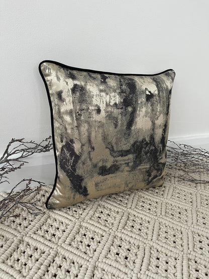 The Couture Cushion - The Black and Gold Chiara - Style No. 27