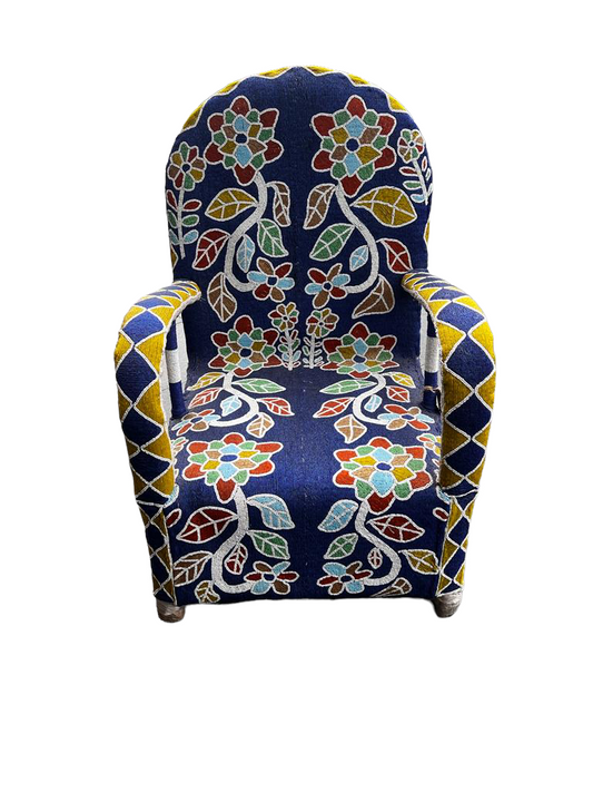 Yoruba Royal Beaded Chair