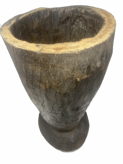 Lozi Grain Stomper Stool/Side (3)Table - Zambia