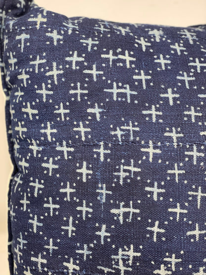 Indigo/Baule Cloth Cushions 60x60cm