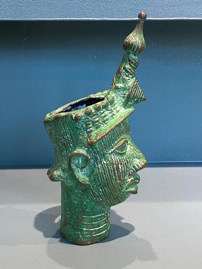 Benin Bronze Head - (55.05)