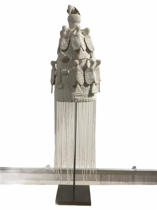 Yoruba Royal Crown - White