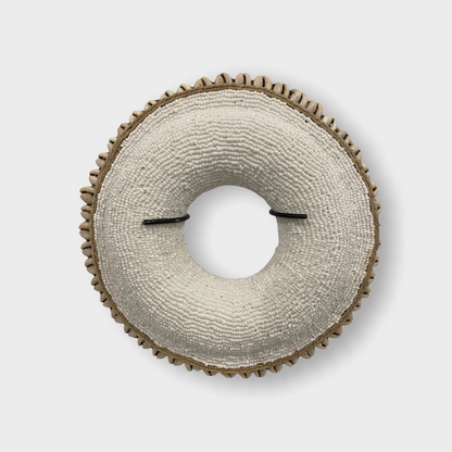 Cameroon beaded bracelet - (88.2) white