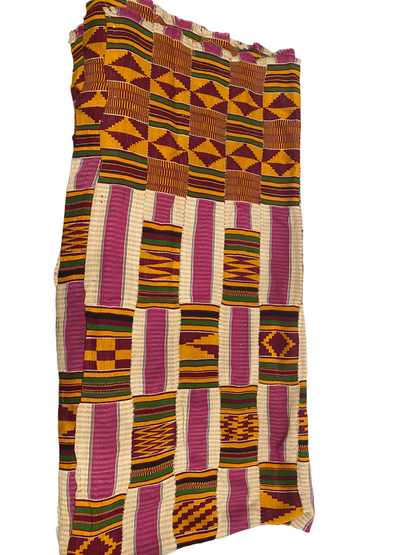 Kente cloth Pink & Orange (107.2)