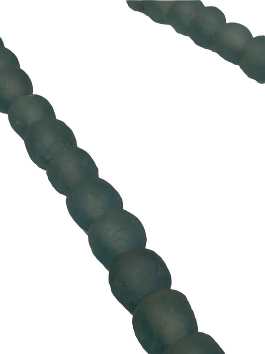 Ghana Glass Beads Necklace- blue (83.4)