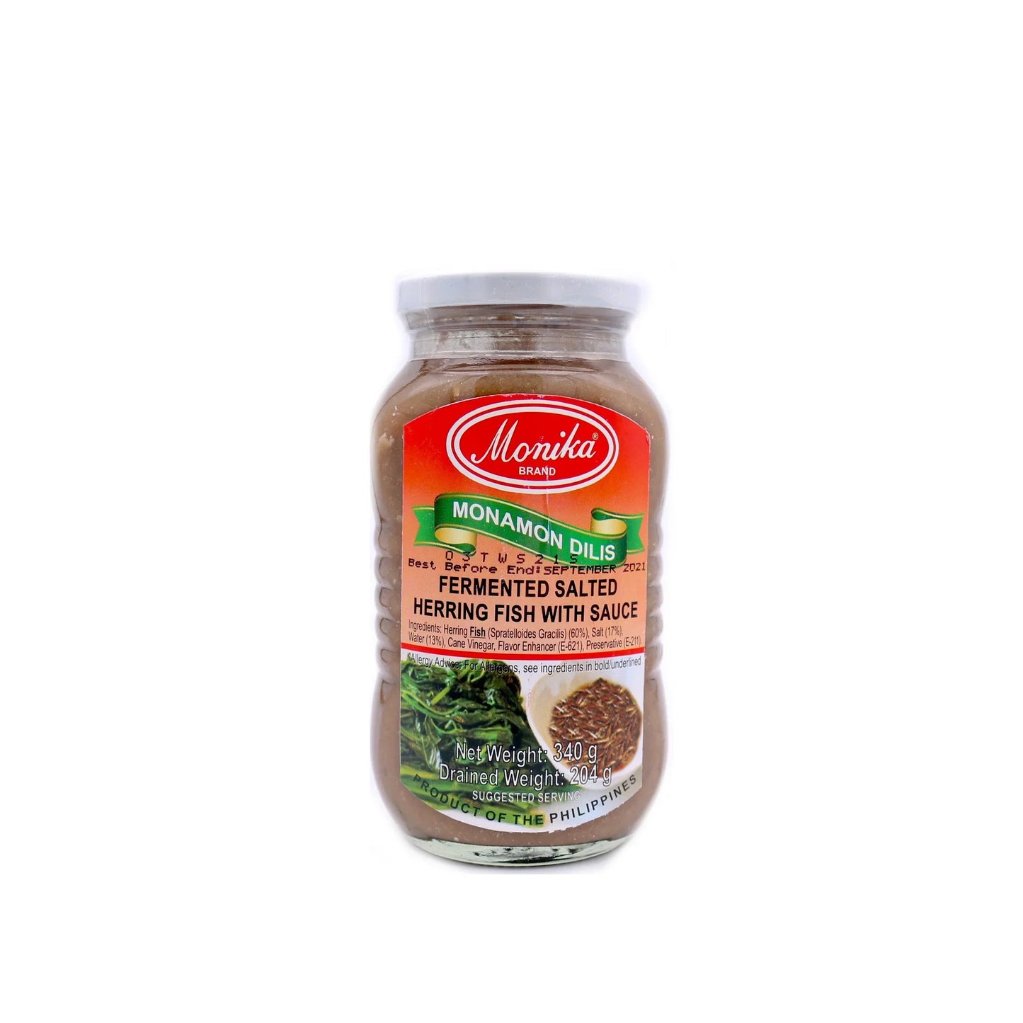 MONIKA Fermented Salted Herring Fish With Sauce 340g