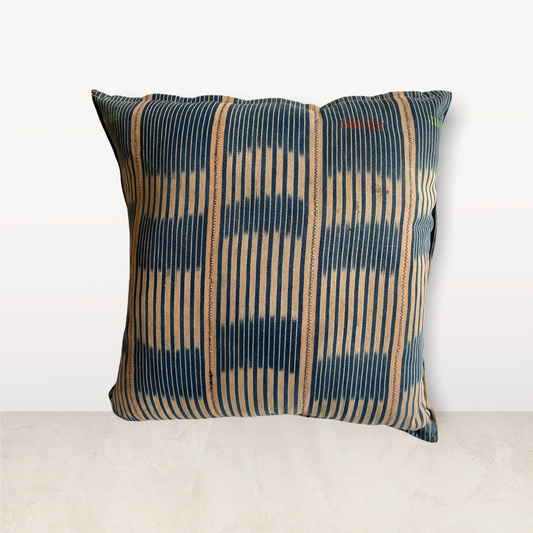Indigo/Baule Cloth Cushions 50x50cm