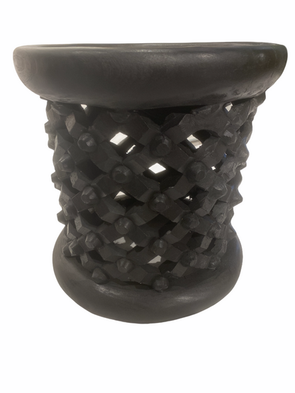 Bamileke Stool \ Table - 36cm - Black