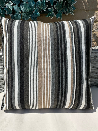 The Couture Cushion - The Outdoor Beige Multi Stripe - Style No. 121