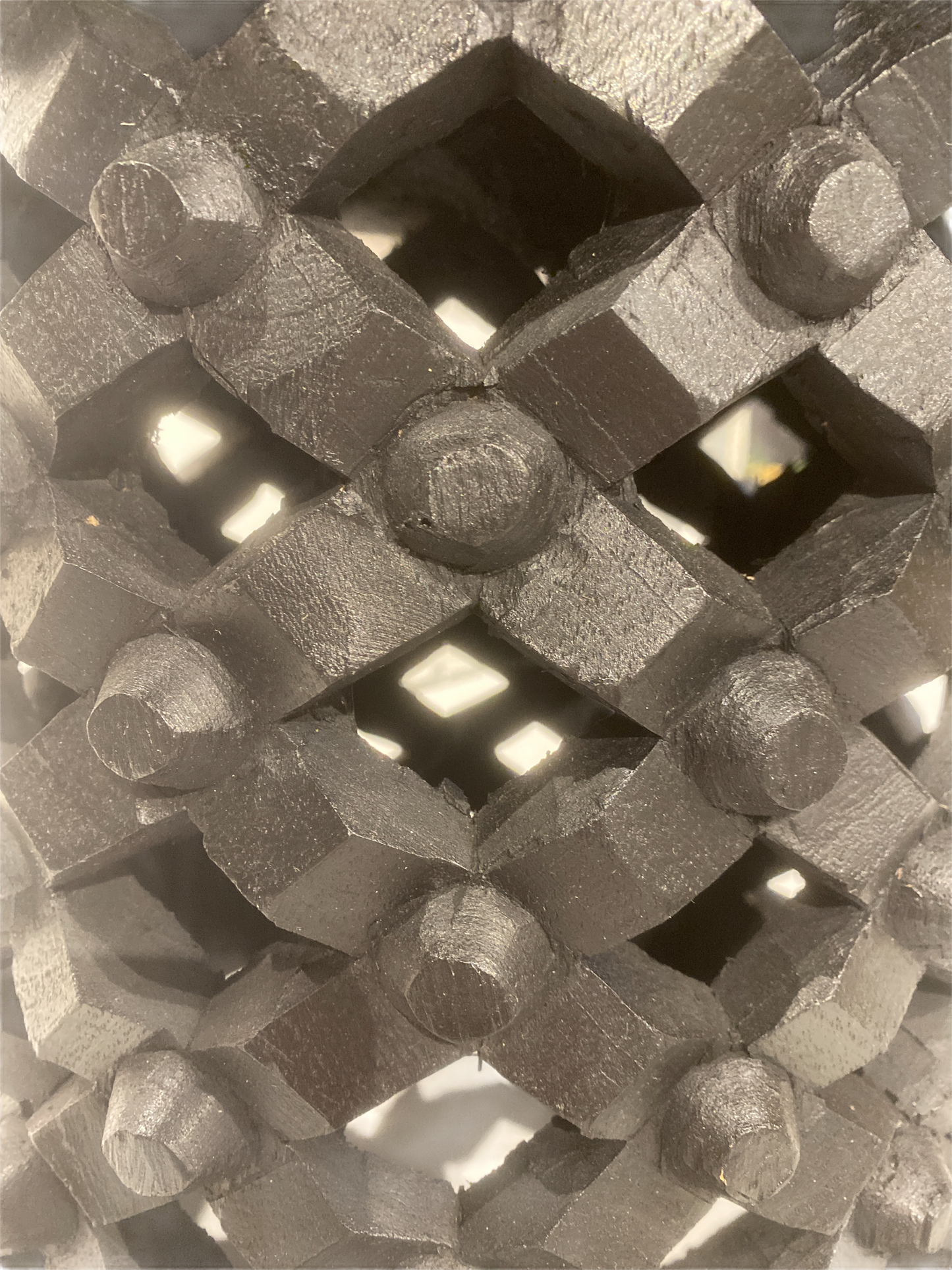 Bamileke Stool \ Table - 36cm - Black