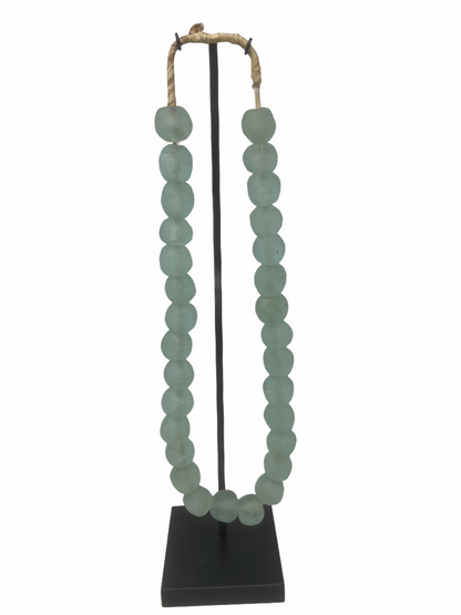 Ghana glass bead necklace - Turquoise M