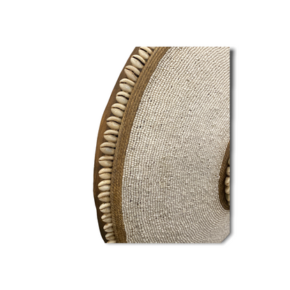 Cameroon Shield Round White with shells