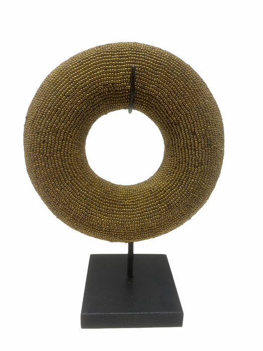 Cameroon beaded bracelet - Gold